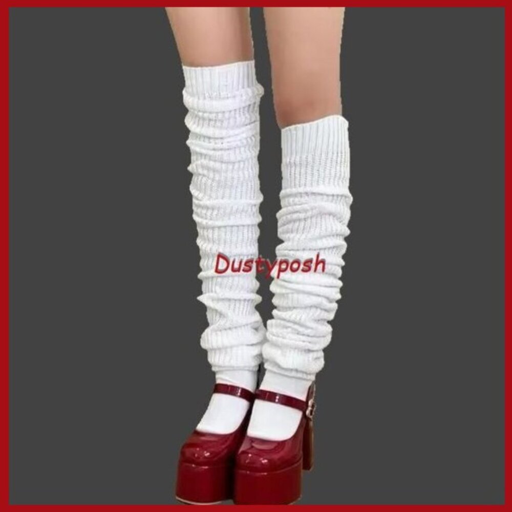 Long Loose Over The Knee Boot Slouch Japanese School Girl Thigh High Scrunch OTK